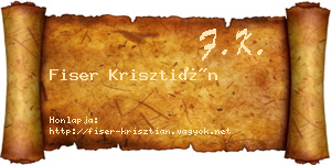 Fiser Krisztián névjegykártya