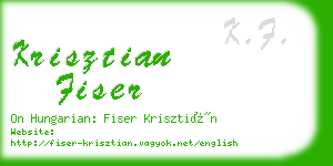 krisztian fiser business card